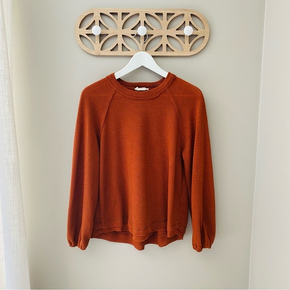 Altar'd State Long Sleeve Top Rust Orange Sz Small - Picture 1 of 9